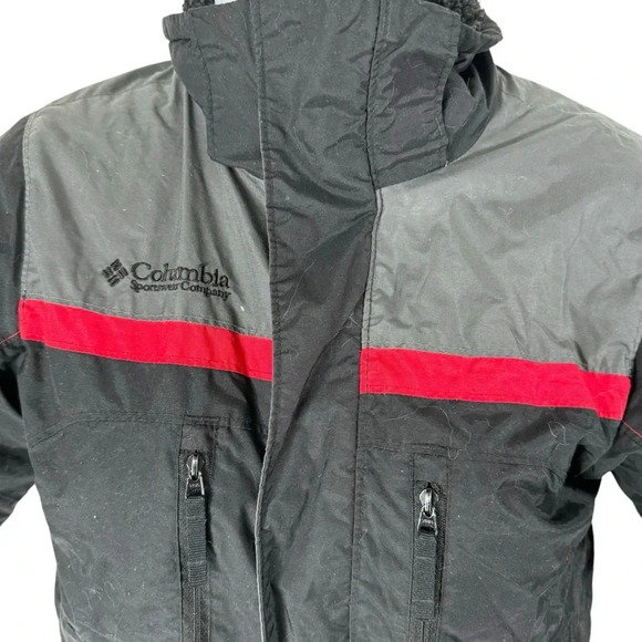 Youth Columbia Coat Jacket Size 8 Gray, Black and Red - Picture 2 of 8